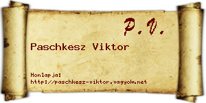 Paschkesz Viktor névjegykártya